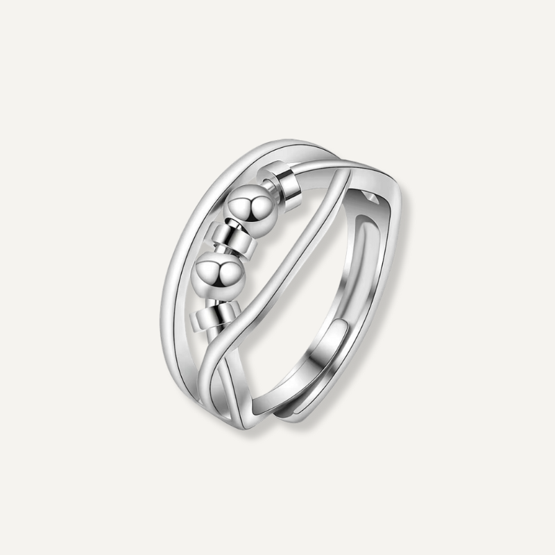 Anillo Antiestres con perlas - Leruna