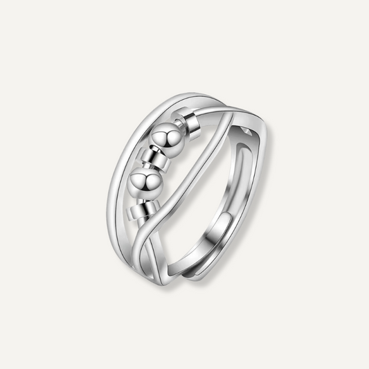 Anillo Antiestres con perlas - Leruna