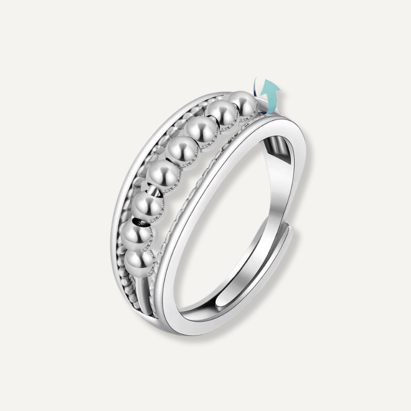 Anillo antiestres con perlas - Sirena