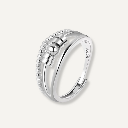 Anillo antiestres Jaina con perlas